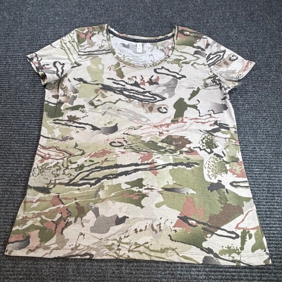 Under Armour Tops - Under Armour Threadborne HeatGear‎ Ridge Reaper Camo T-Shirt Womens XL Fitted
